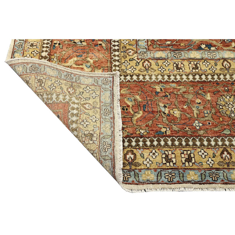 Hand Knotted Wool Oriental Area Rug, Rectangle 9' x 12'