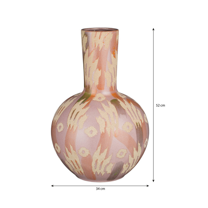 Armetta Ceramics Table Vase, Purple, 34cm H x 52cm W x 52cm D