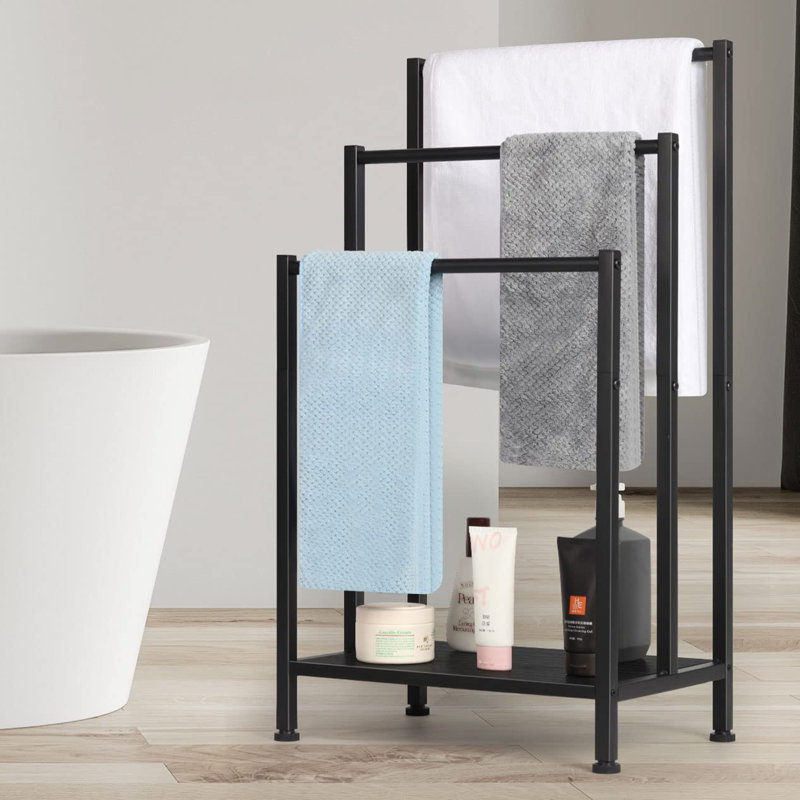 43.5 cm L Freestanding Towel Stand, Black