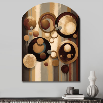 «Aged Barrel Universes VI», art mural abstrait en forme d'arche