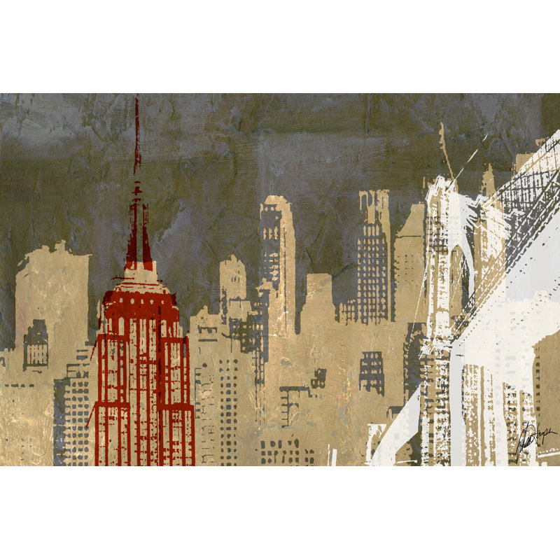 Modern Metropolis II by Ethan Harper - Print on Canvas, 61cm H x 91cm W, Wrapped Canvas