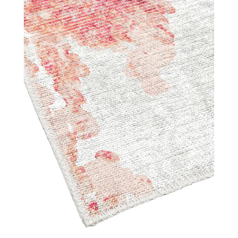 Lenora Vintage Look Cream Machine Woven Cotton Polyester Area Rug