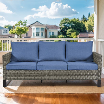 Outdoor Brooksie Swivel Gliding Wicker Chair with Cushions by Latitude Run