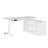 Cyril Adjustable L-Shaped Metal Base Standing Desk-592156075