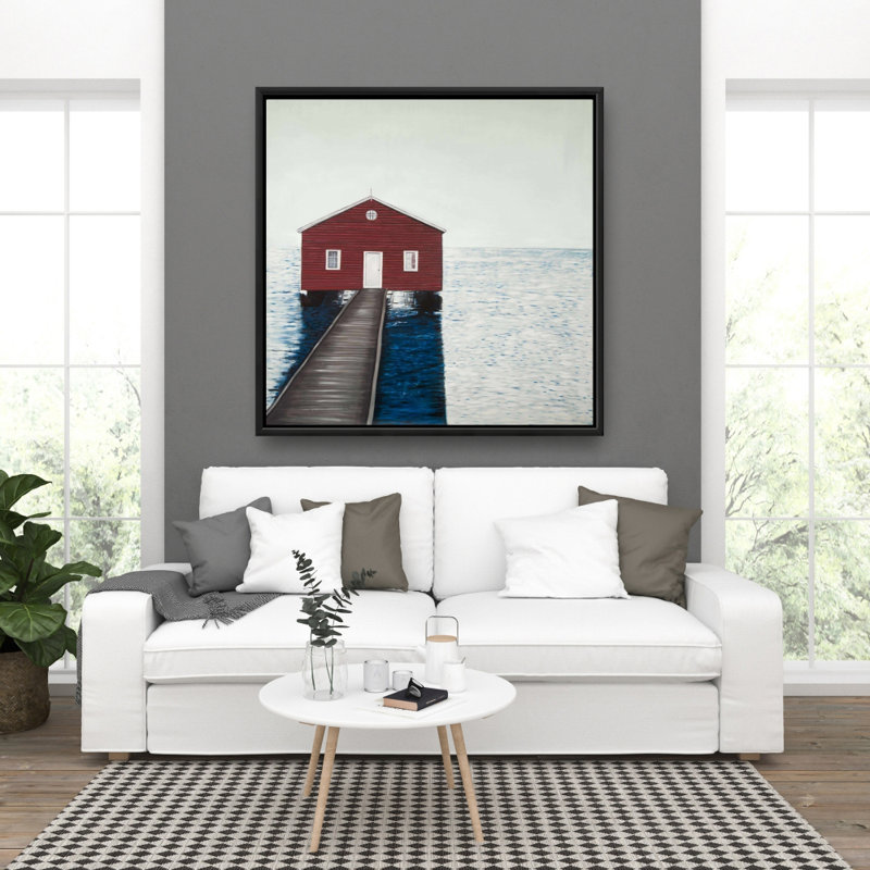 Boathouse Print On Canvas
