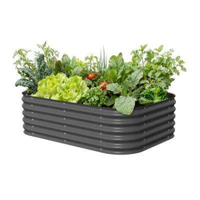 17” Tall 6 In 1 Modular Metal Outdoor Raised Garden Bed