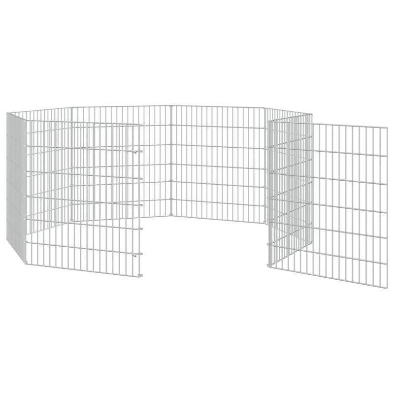 Deguzman Free Range Animal Enclosure 8-Panel 54x60 cm Galvanised Iron