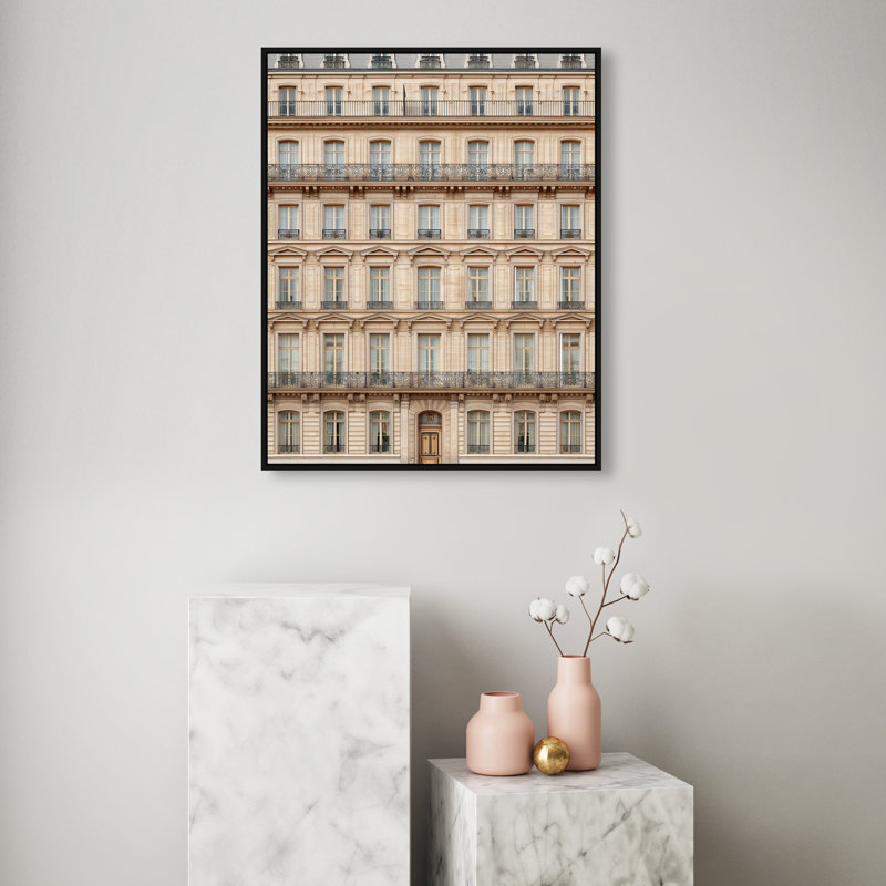 Sculpted Facade Print by Oliver Gal, 25"H x 31"W, Black Floater Frame