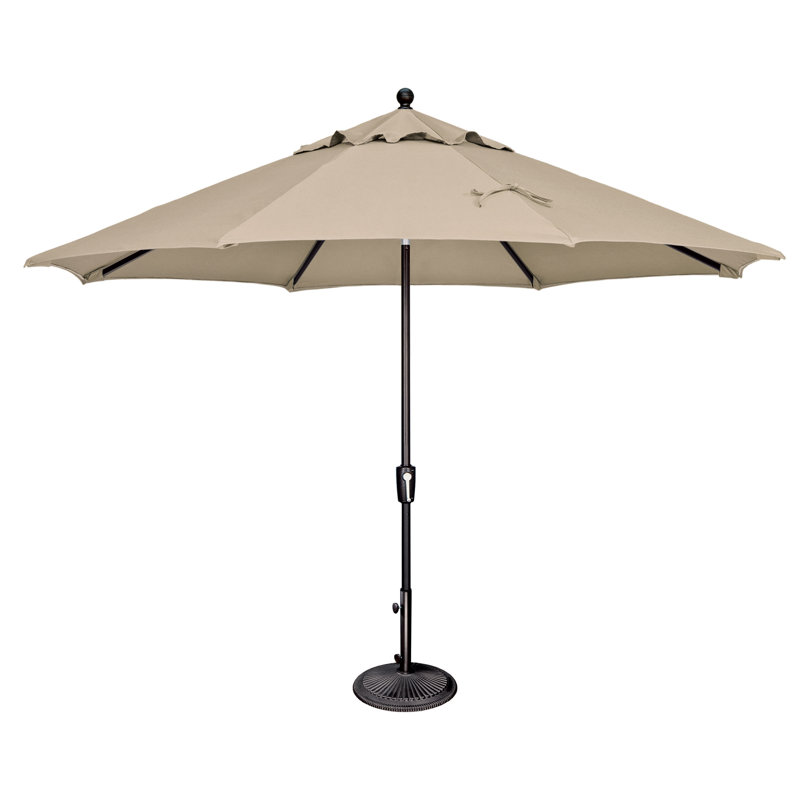Parasol incliné à bouton-poussoir 11 'Laonceston, Beige, Noir