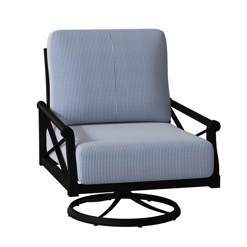 Andover Outdoor Rocker Chair, Canvas Bird's Eye Sunbrella® Canvas, Textured Black