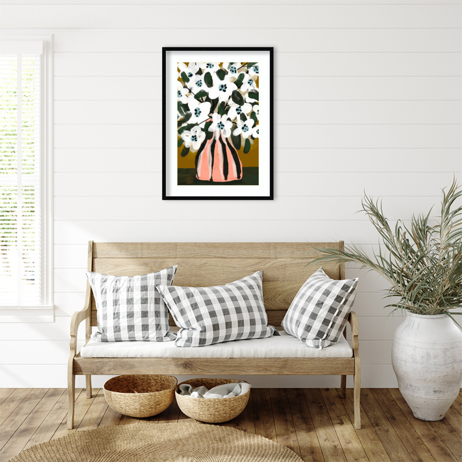 Pastel Flower Impression No 9 by Treechild Wood Framed Wall Art Print, Black, 33" H x 24" W
