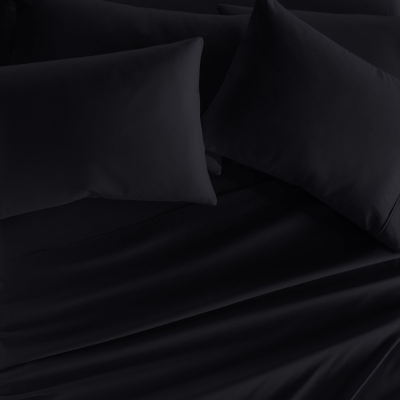 Ensemble de draps pour lit en microfibre brossée de 6 pièces Simply Soft, Ensemble de draps pour grand lit + un drap-housse 