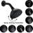 4.72" Matte Black Shower Head - High , 6-Setting, Easy Installation, 1.8 Gpm Flow Rate 6 Modes, Large Spray, Water-127676927