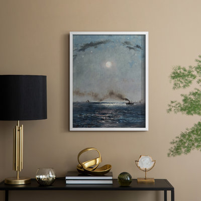 Reproduction encadrée vintage en bois massif Cxxvi