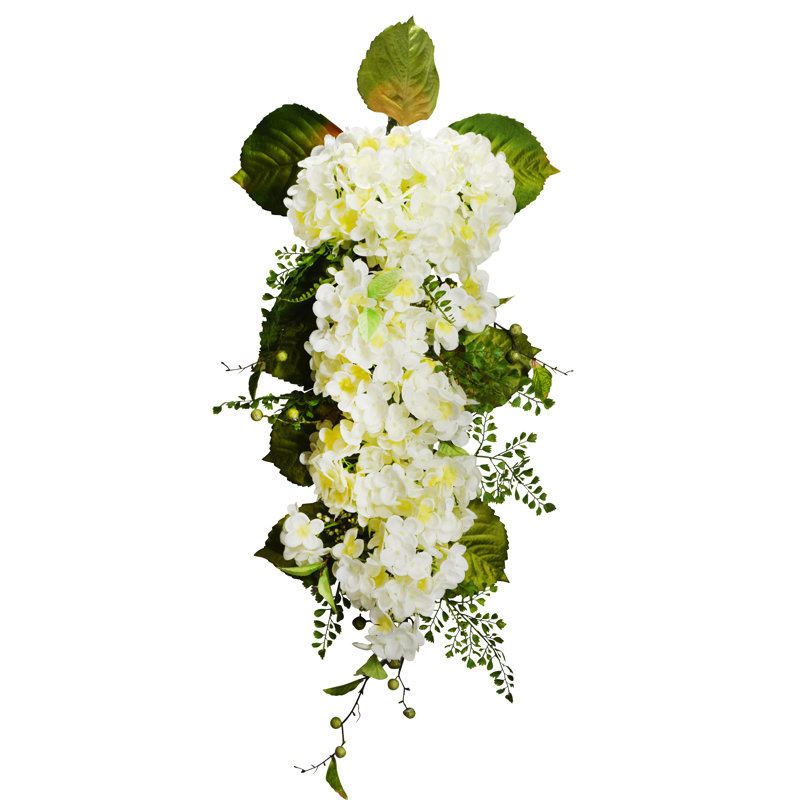 Grande larme d'hortensia crème 36 po