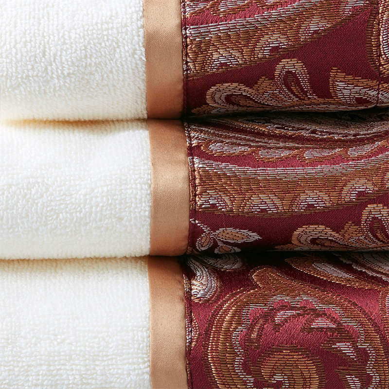 Ensemble de 6 serviettes en jacquard, Bourgogne