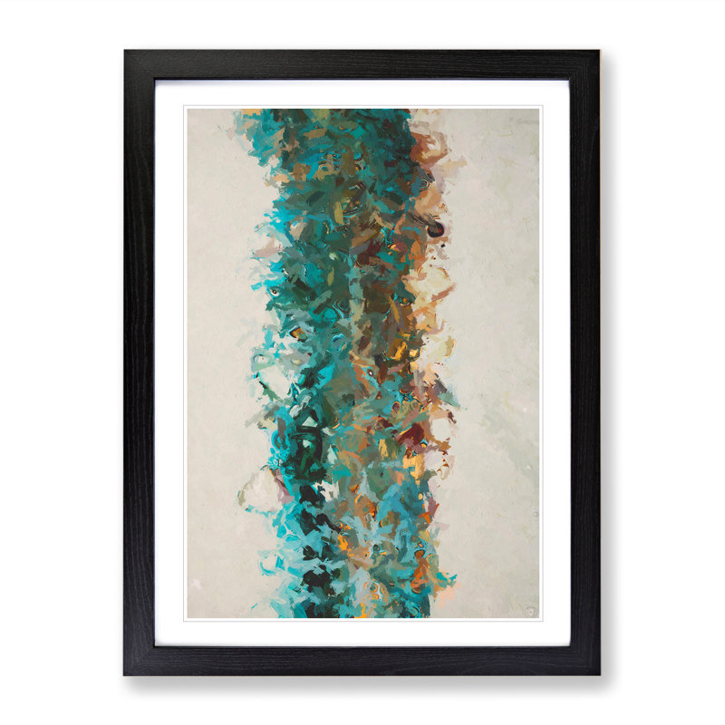 Willow Abstract - Single Picture Frame Painting, Black Framed, 64cm H x 46cm W x 2cm D