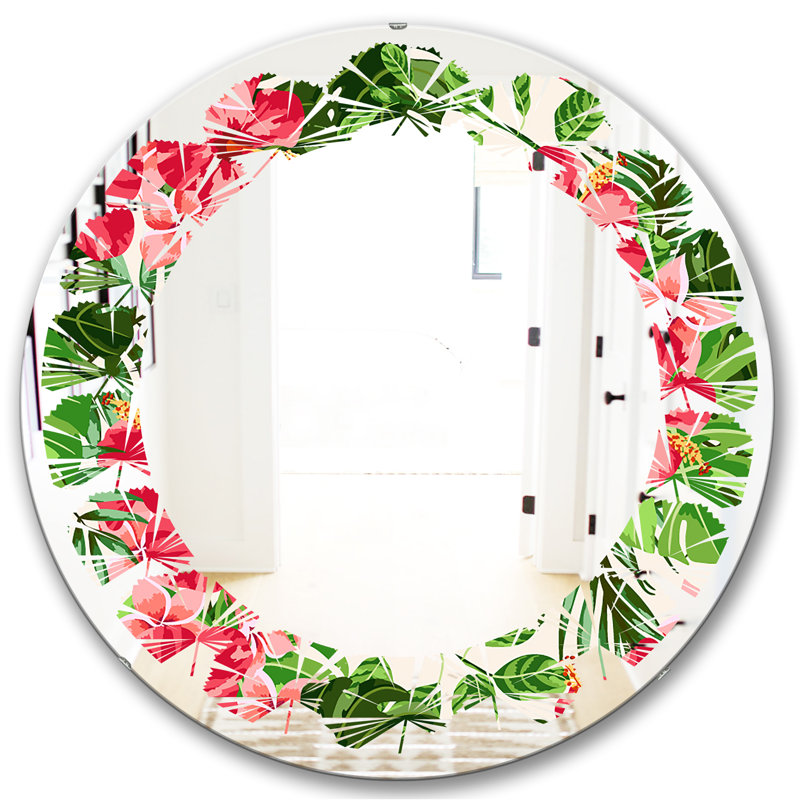 Miroir mural Leaves, H 31,5 po x l 31,5 po