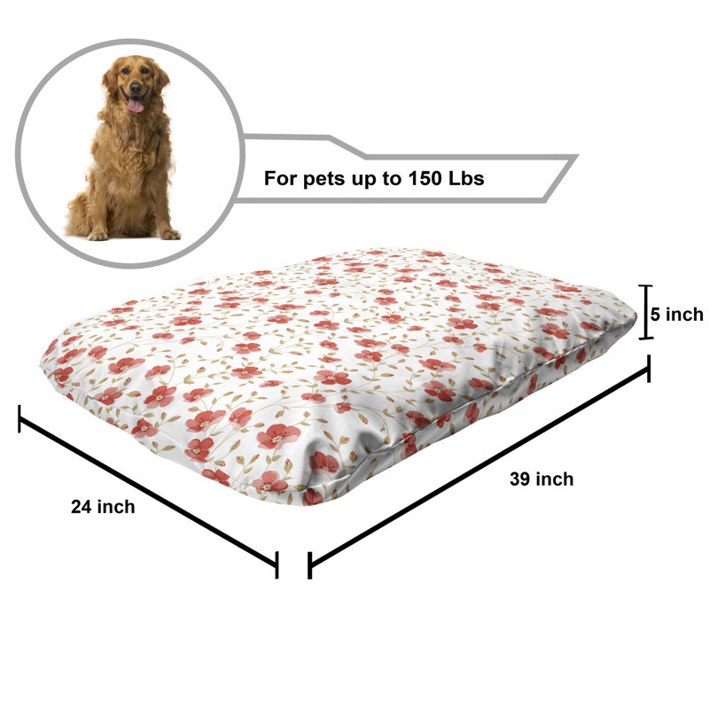 Lit pour chien Ambesonne, Corail foncé