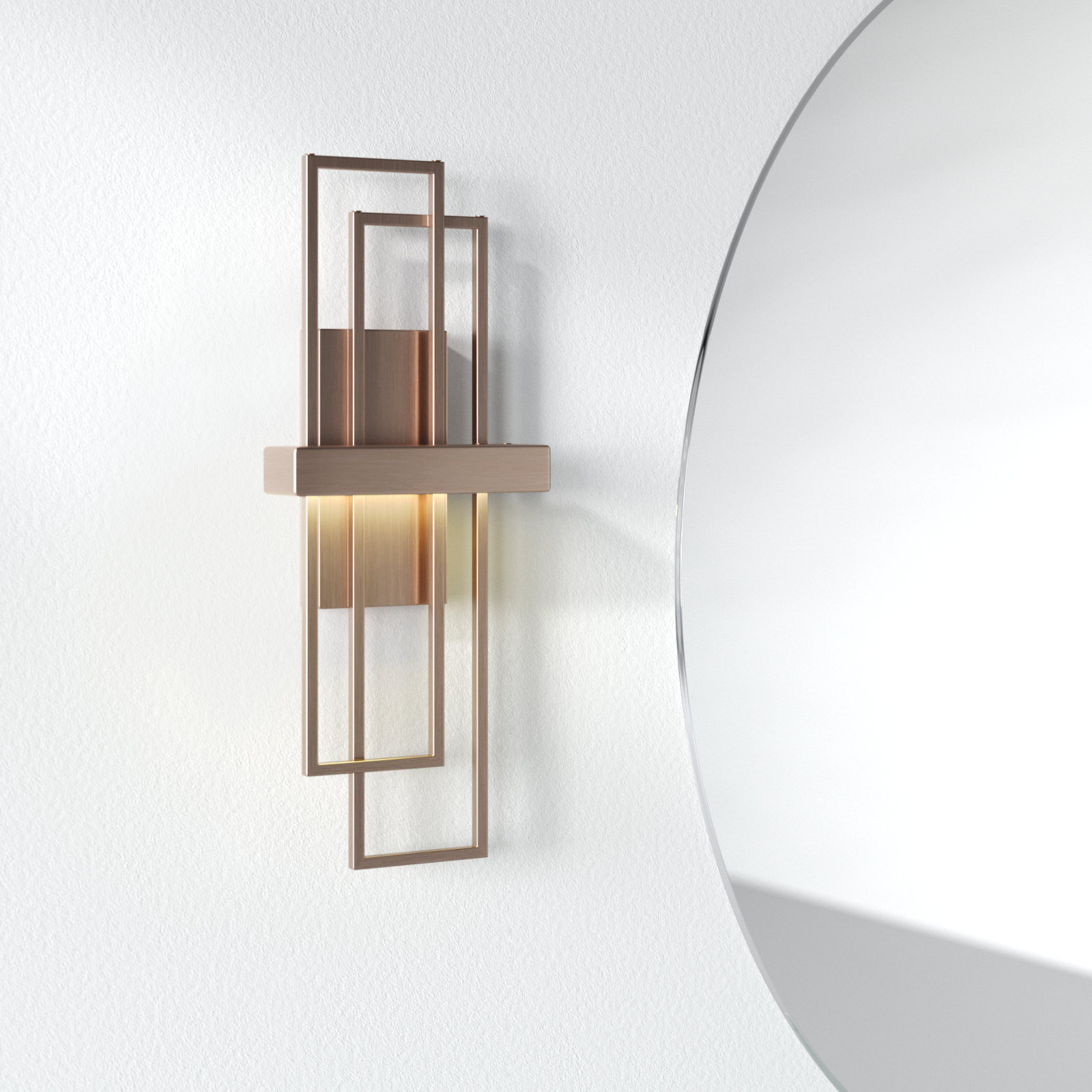 Saedi Single Light Dimmable Armed Sconce, Hazel Bronze