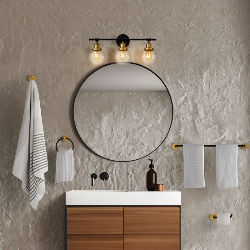 Ensemble de meuble-lavabo classique 24,5 po avec quincaillerie de salle de bain Bangura (5 pièces)