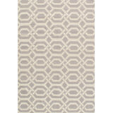 Sahara Geometric Flatweave Wool Gray/Ivory Area Rug