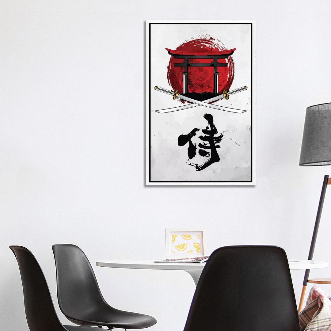Samurai Katana with Tori Gate by Cornel Vlad - Graphic Art Print on Canvas