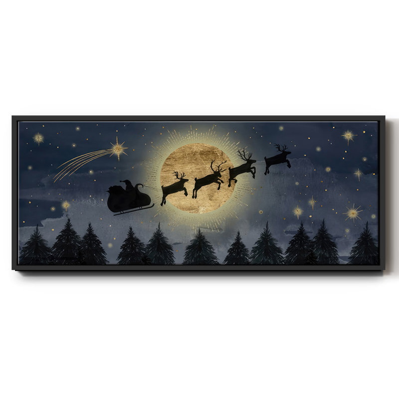 Santas Ride- Framed Canvas, 20" H x 50" W