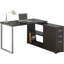 Bureau d'ordinateur d'angle en forme de L en métal, pour le travail, un bureau personnel ou un ordinateur portable Leicester-1459358327-1415180276
