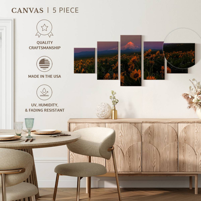 Champ de fleurs Mount Mount, H 24 po x l 55 po
