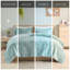 Couette mini en fourrure longue shaggy bleue, taille Twin/Twin XL, réversible