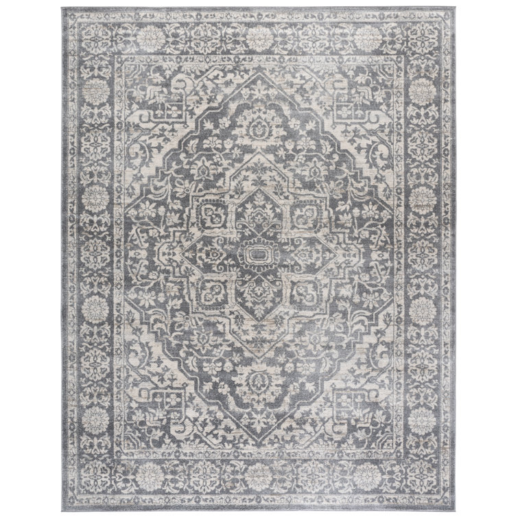 Oriental Light Gray/Ivory Area Rug