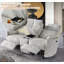 Ensemble de salon inclinable électrique 2 pièces avec console et porte-gobelets-401123613