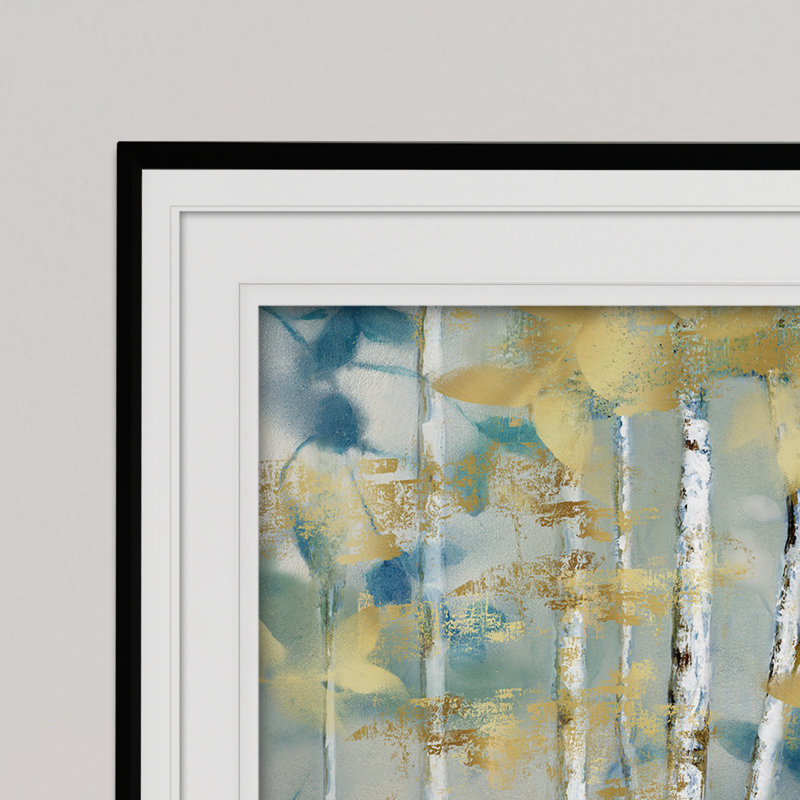 «Gilded Forest I», reproduction de peinture acrylique encadrée, Noir, H 24 po x l 30 po x P 1,5 po