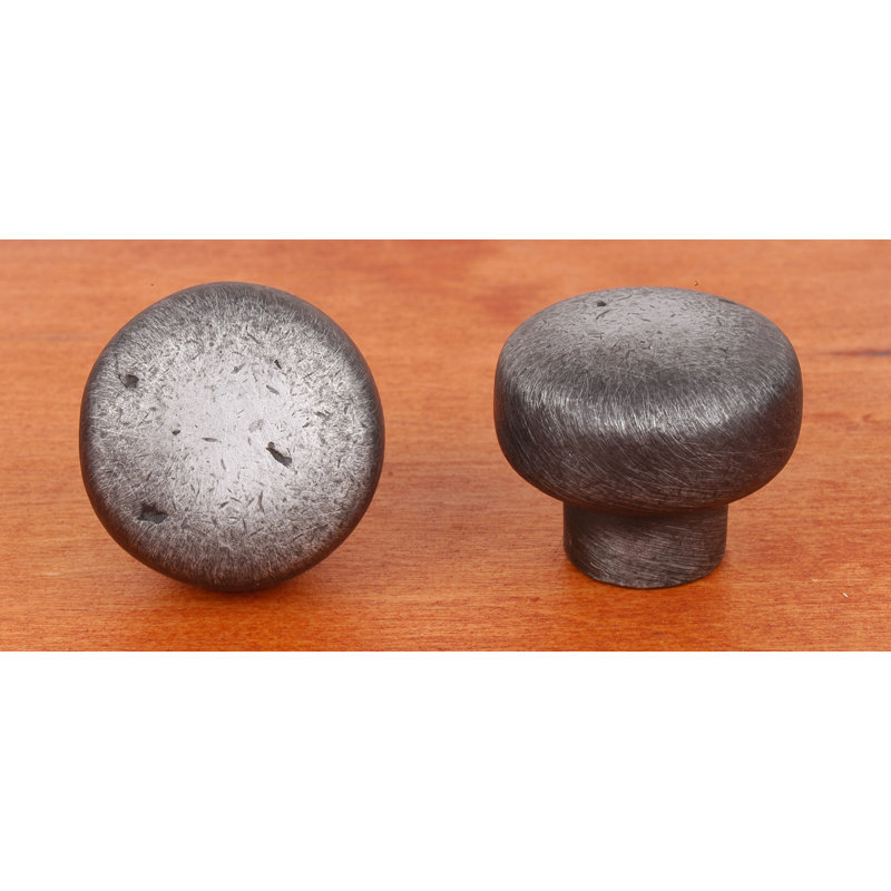 CK Series 1 3/8" Diameter Mushroom Knob, Distressed Nickel