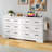 Multi-Functional 6 - Drawer Dresser with Power Outlets & Spacious Storage-1864580834