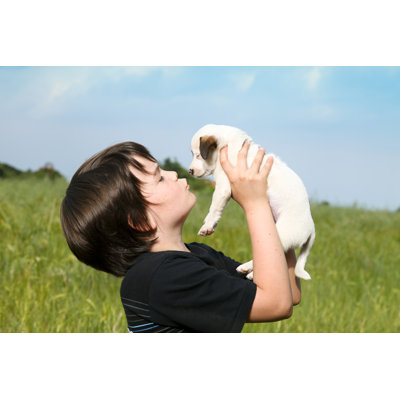 Garçon et chiot par Maica