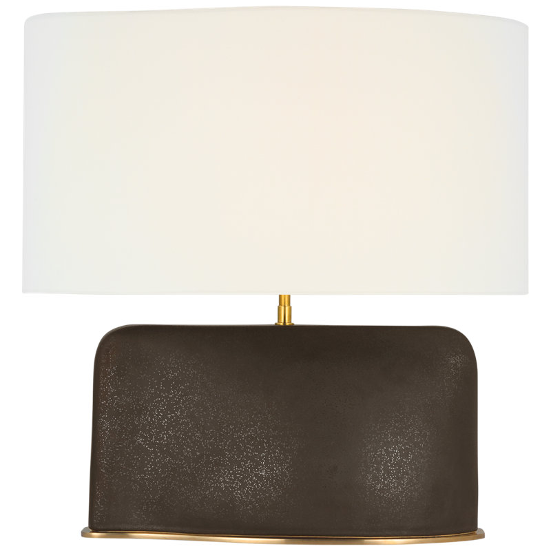 Amantani Table Lamp, Stained Black Metallic