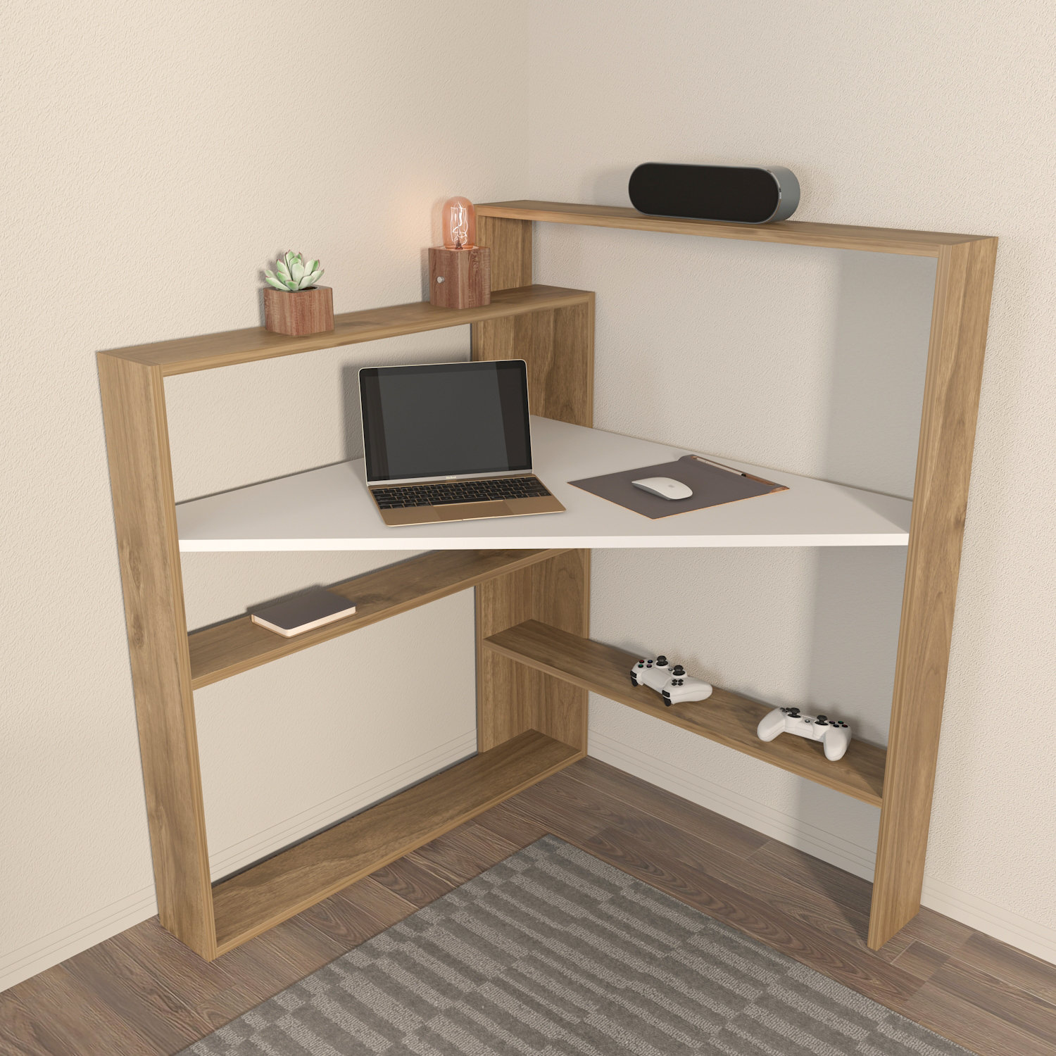 17 Stories Kizi 107Cm W Rectangular Computer Desk | Wayfair.co.uk