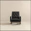 Chaise berçante en bois massif gris foncé