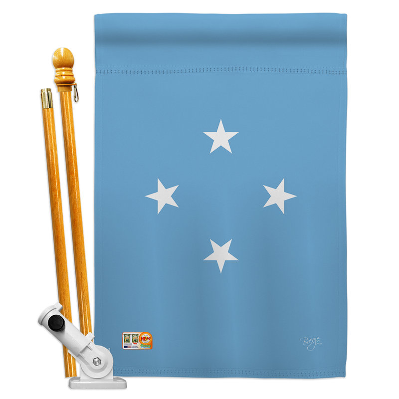 Double Sided 40'' H x 28'' W Polyester Flag Set