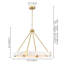 Lustre en bois et or à 8 lumières AstralRing pour le salon