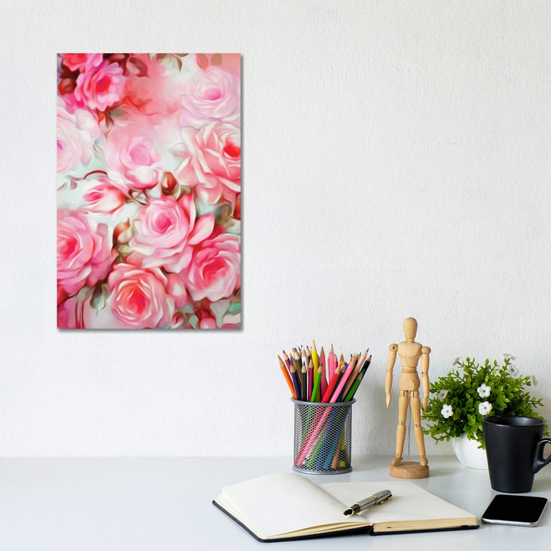 Shabby Elegance Pink by Jacqueline Maldonado - Wrapped Canvas Print, 20.32 cm H x 30.48 cm W