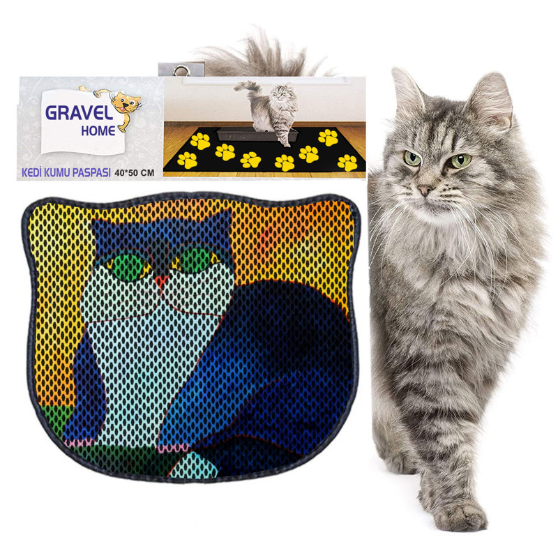Durable Cat Litter Mat, 15.7 x 19.7 inches | 50% PVC / 50% Polyester, Machine Washable & Vacuum Friendly | Perfect for Easy Cleanup, Non-Slip Design to Keep Your Home Clean & Fresh, Ideal for Pet Owners