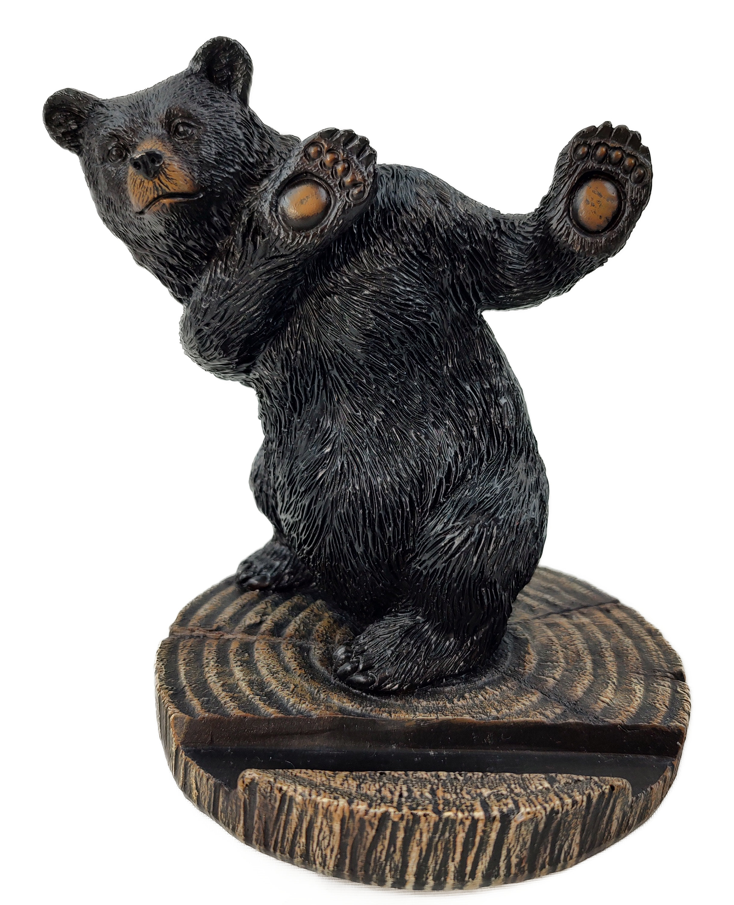 De Leon Collections Peeking Black Bear Figurine Woodland Forest Rustic