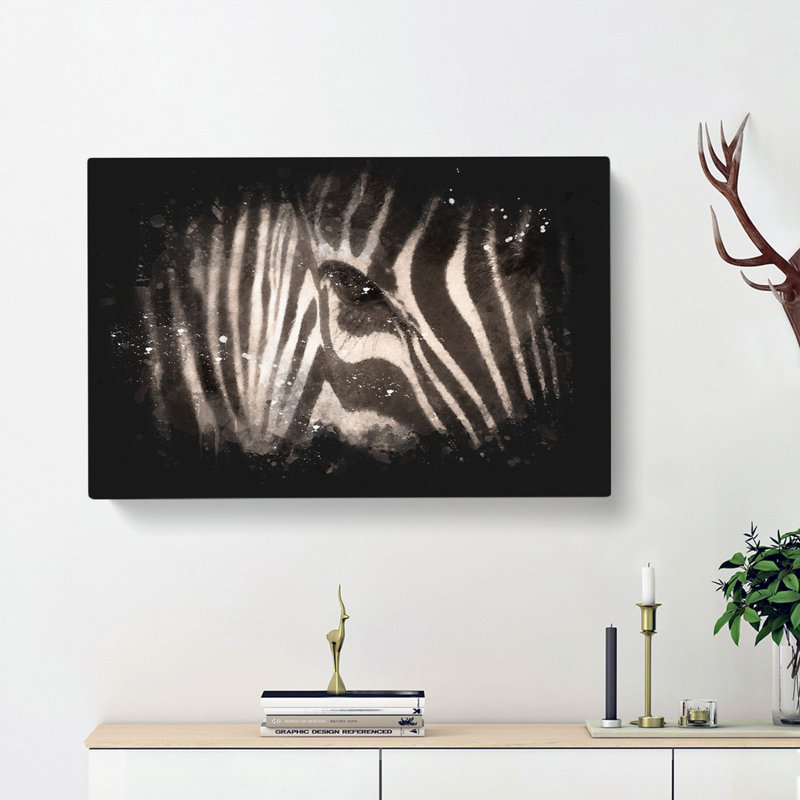 Eye Of The Zebra - Wrapped Canvas, 40cm H x 60cm W x 4cm D