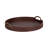 Round Vegan Leather Tray with Handles-1224659265