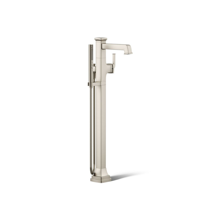 Riff Floor-Mount Bath Filler Trim, Vibrant Brushed Nickel