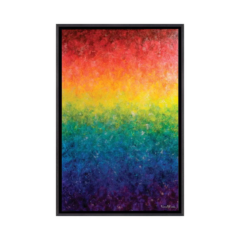 Utopia par Vinn Wong - impression d'art graphique, Aucun mat, H 48 po x l 32 po x P 1,5 po, Toile avec cadre noir patiné