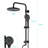 Matte Black Shower Head With Handheld - 8" Rainfall & 3-setting , Adjustable Slide Bar, Corrosion And Discoloration Resistance, 1.8 Gpm Flow, Easy Lime Scale Clean, Wall Mount System Flow Rate,